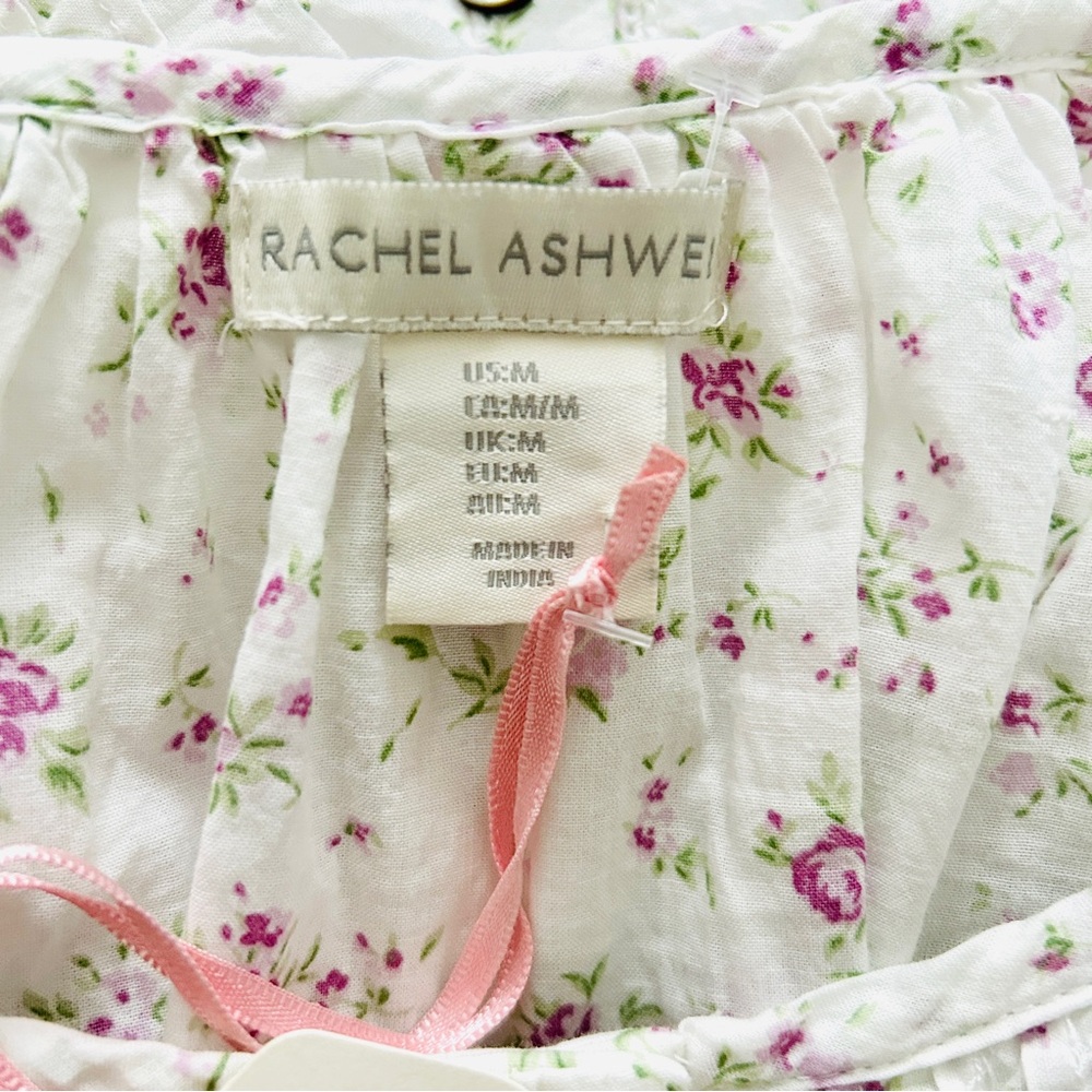 Rachel Ashwell Ditzy Floral Cotton Chic Cottage French Country Babydoll Chemise - Picture 3 of 7